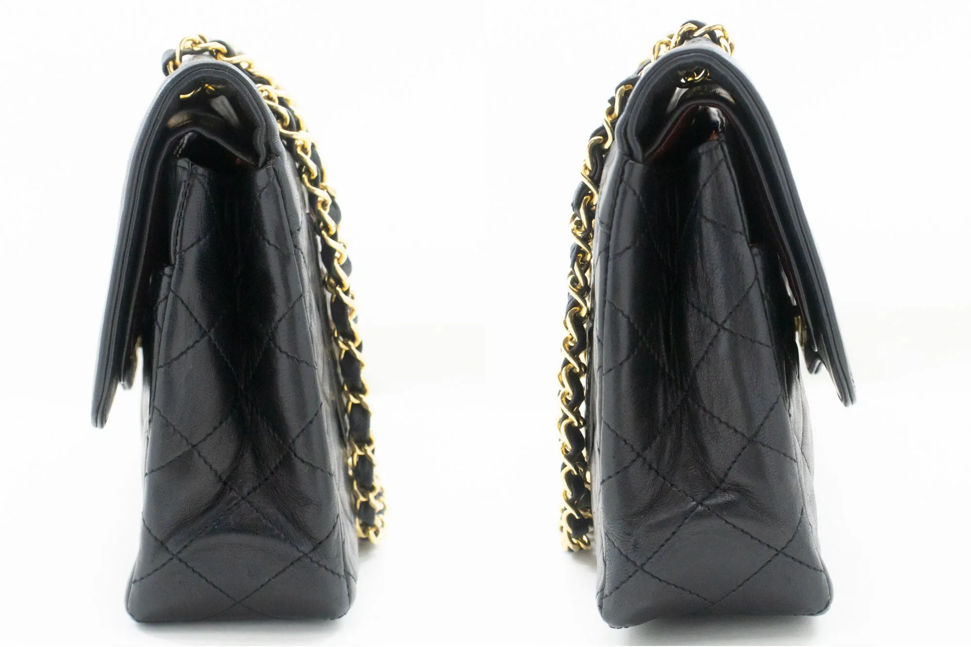 CHANEL Paris Limited Chain Shoulder Bag Black Quilted Single Flap p37