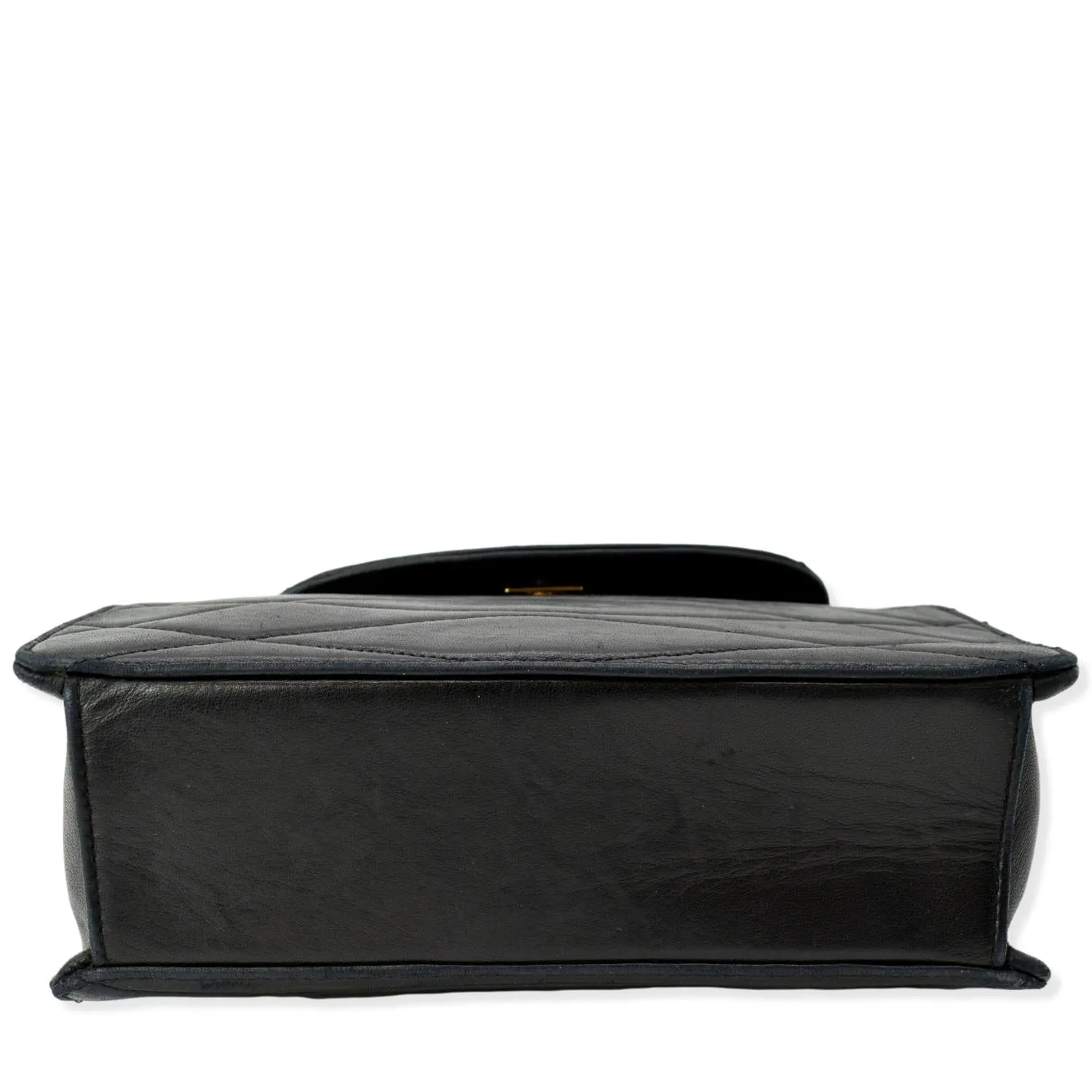 CHANEL Rare Wave GHW CC Flap Vintage Lambskin Shoulder Bag Black
