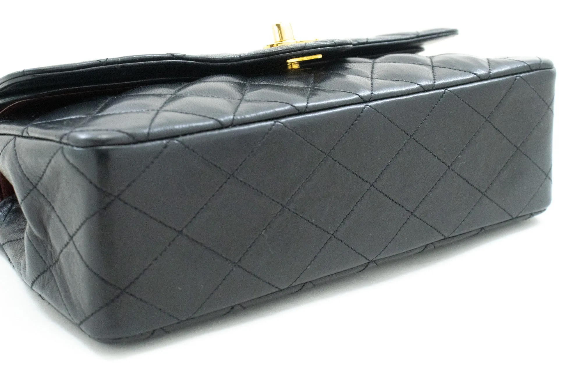 CHANEL Vintage Classic Double Flap Small Chain Shoulder Bag Black m92
