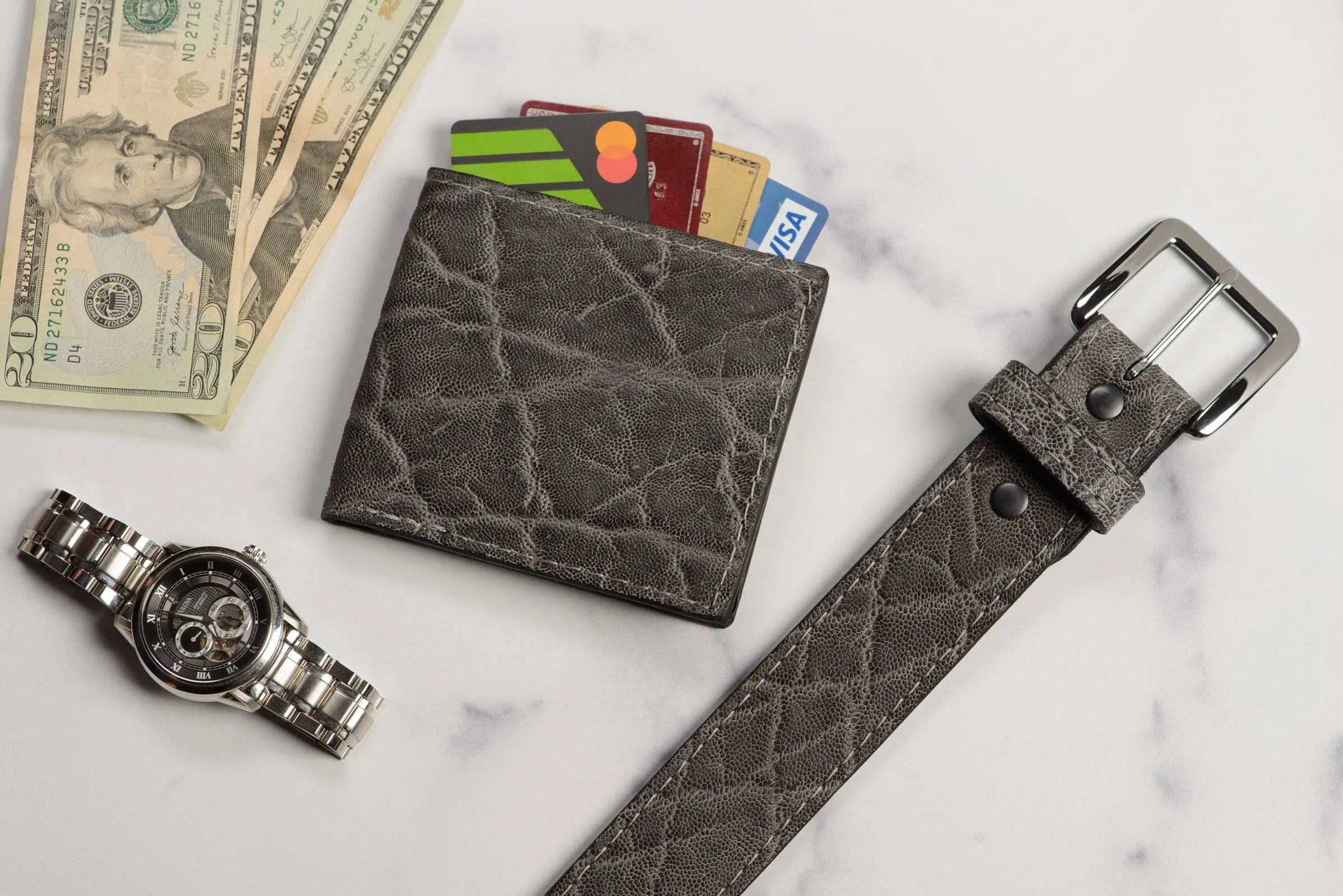 Charcoal Gray Elephant Bifold Wallet