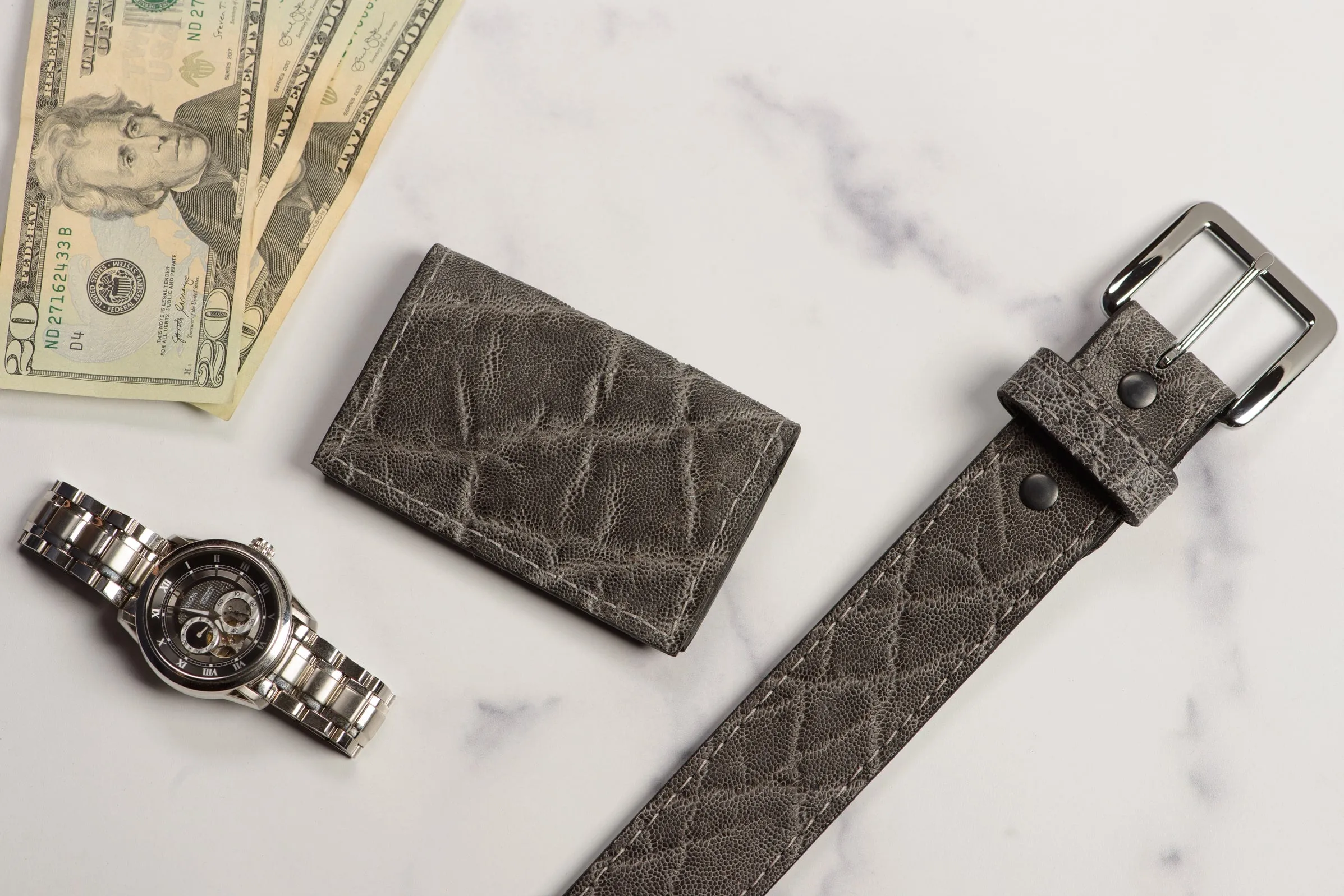 Charcoal Gray Elephant Credit Card & Business Card Wallet