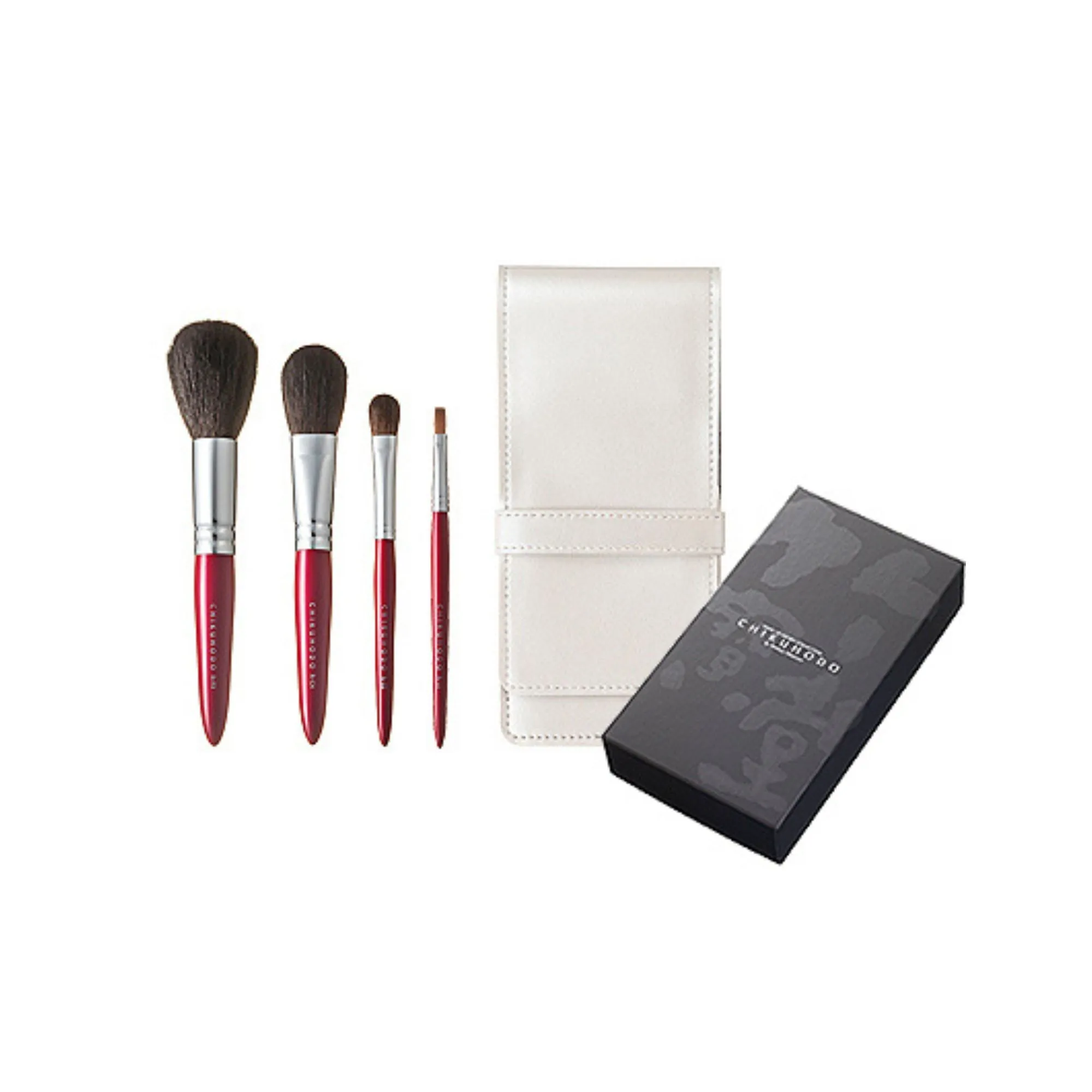 Chikuhodo 4-piece Basic Set, Regular Series (S-R-1 Black, S-RR-1 Red)