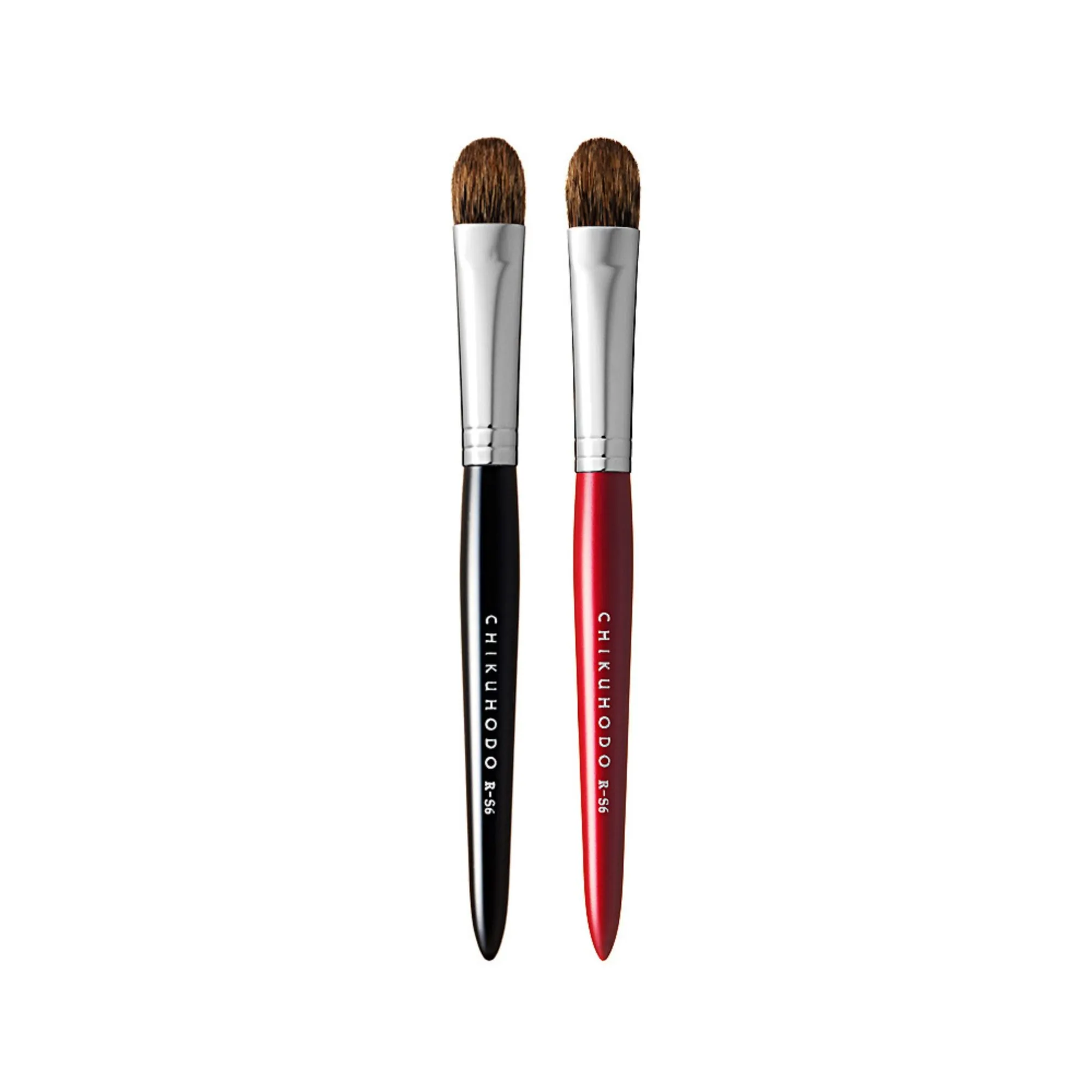 Chikuhodo Eyeshadow Brush, Regular Series (R-S6 Black, RR-S6 Red)
