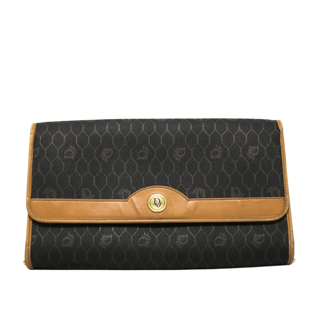 CHRISTIAN DIOR VINTAGE HONEYCOMB SHOULDER BAG
