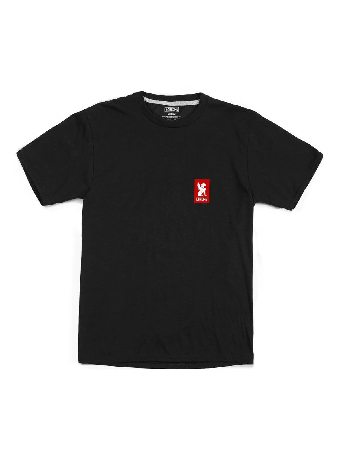 Chrome Industries Vertical Logo Tee Black Red