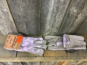 CL204SPARROW-L-Ppl/Gry Gloves Garden "Home Grown"