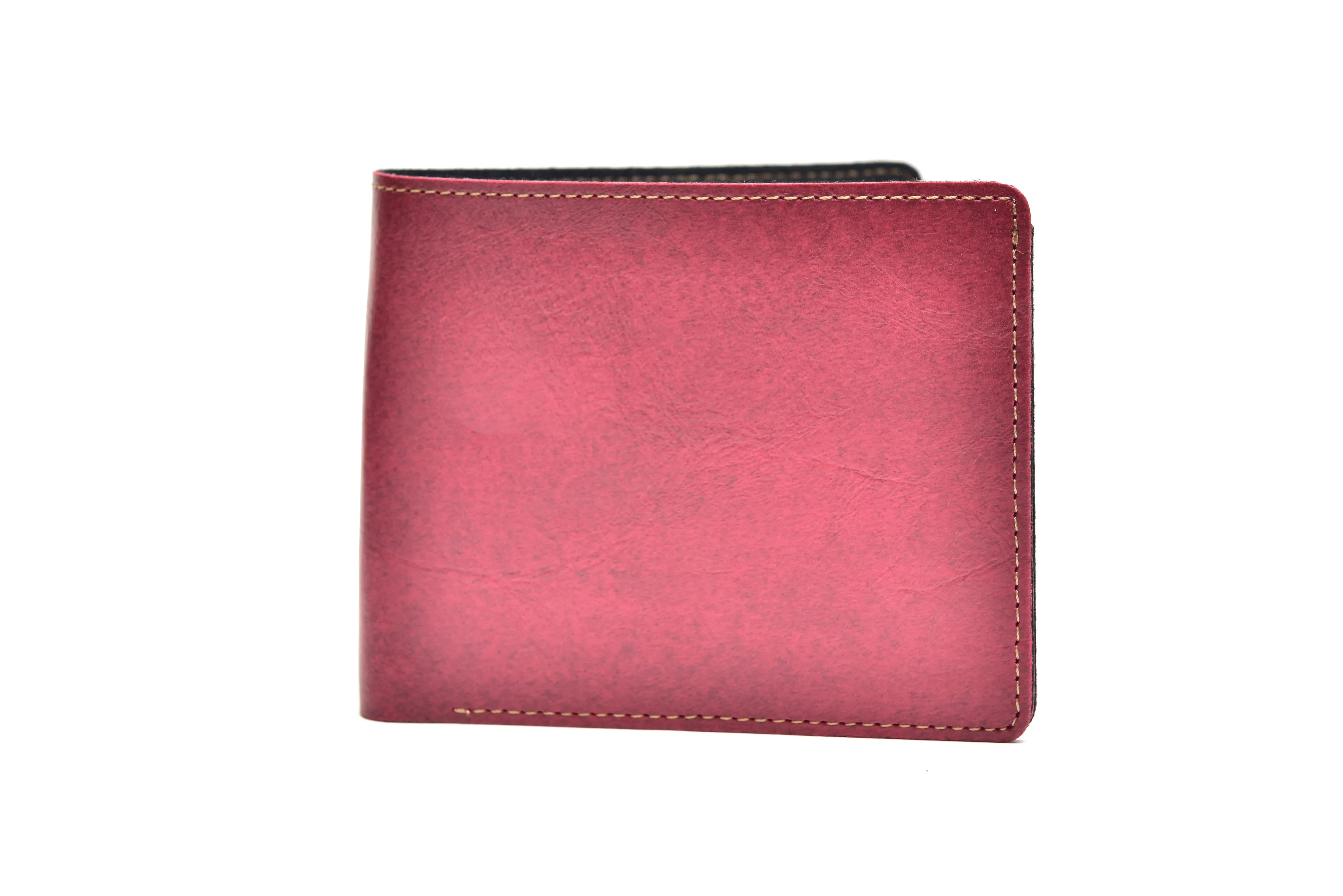 Classy Leather Customized Men's Wallet (Maroon)