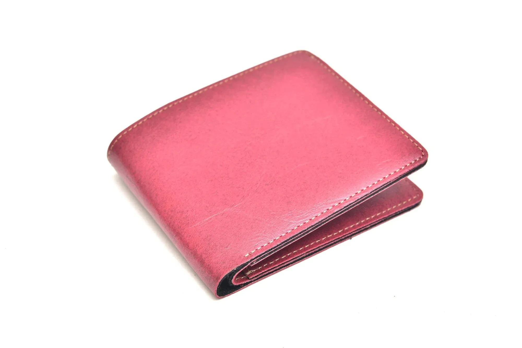 Classy Leather Customized Men's Wallet (Maroon)