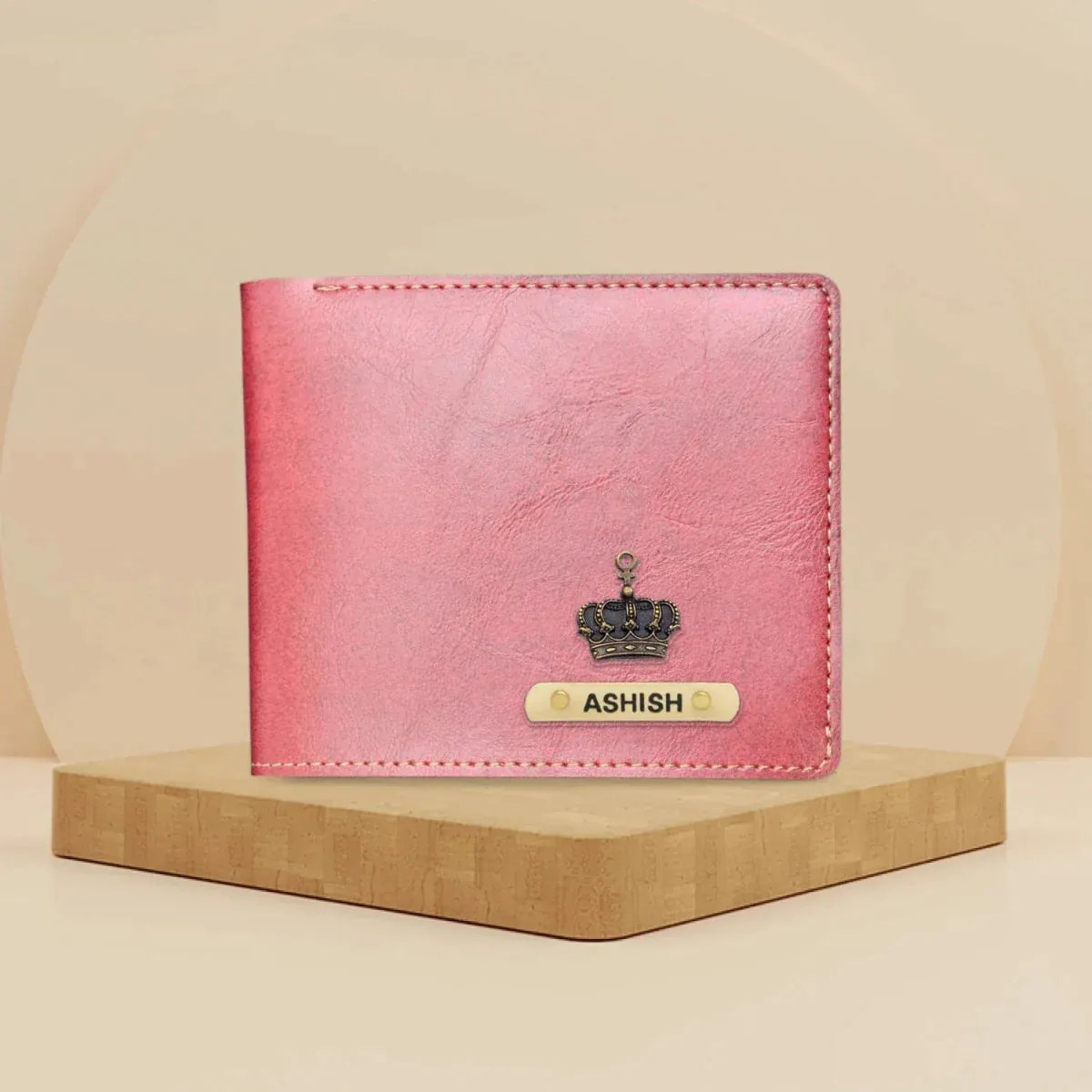 Classy Leather Customized Men's Wallet (Maroon)