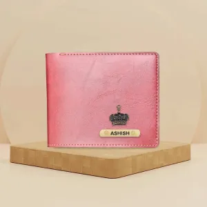 Classy Leather Customized Men's Wallet (Maroon)