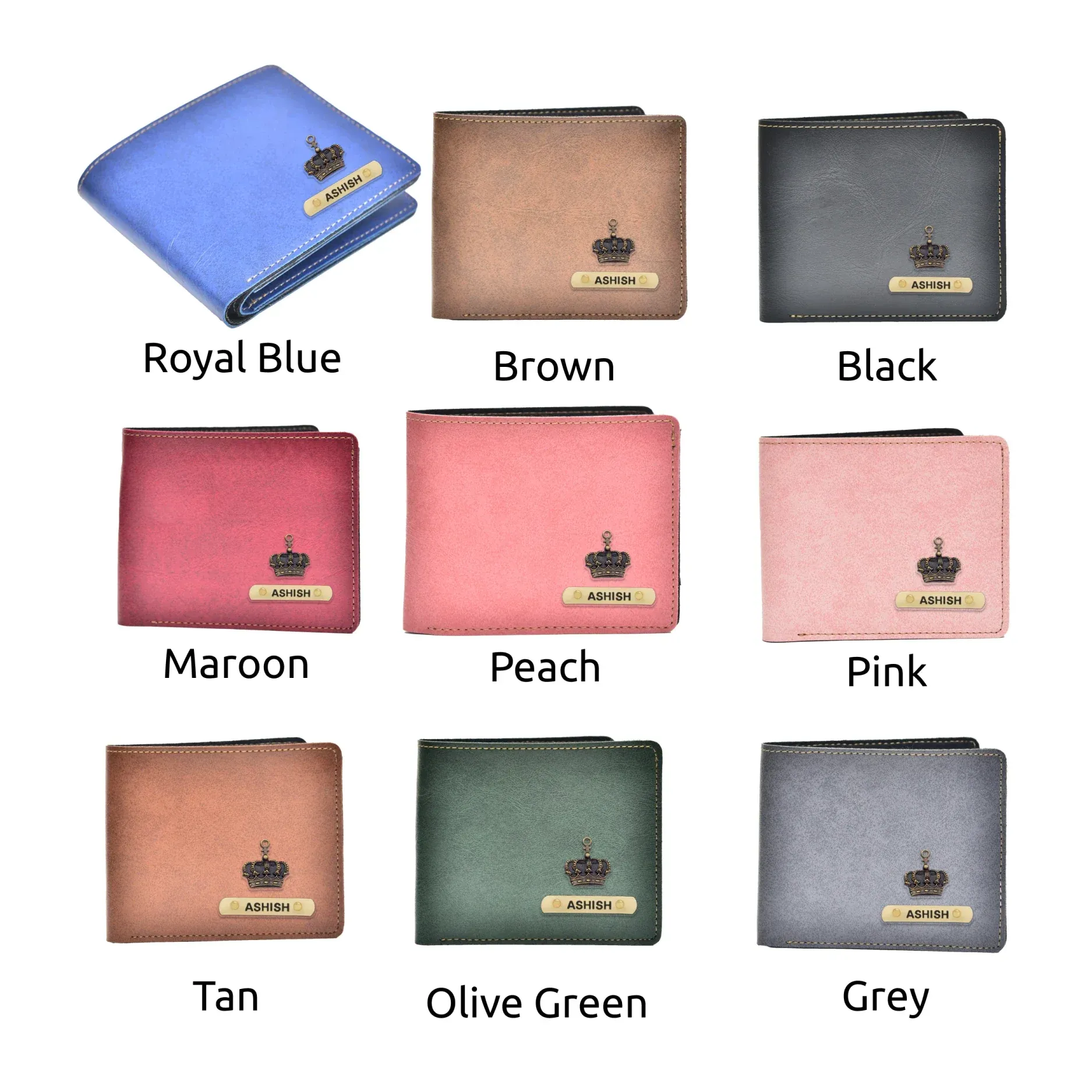 Classy Leather Customized Men's Wallet (Maroon)