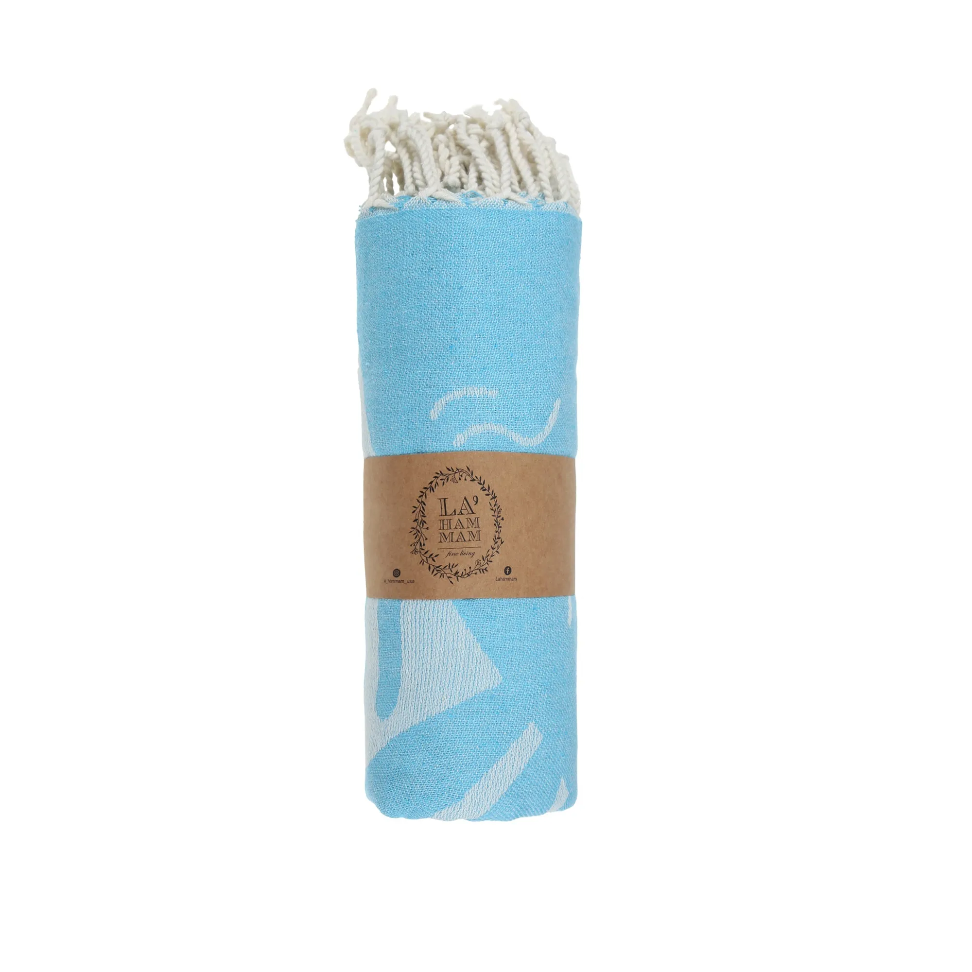 Clean Ocean Peshtemal Pure Cotton Beach Towel by La'Hammam