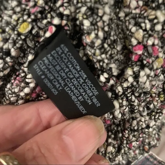 Club Monaco Boucle And Leather Jacket