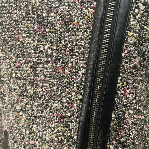 Club Monaco Boucle And Leather Jacket