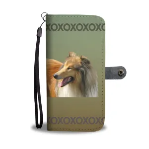 Collie Phone Case Wallet - Rough