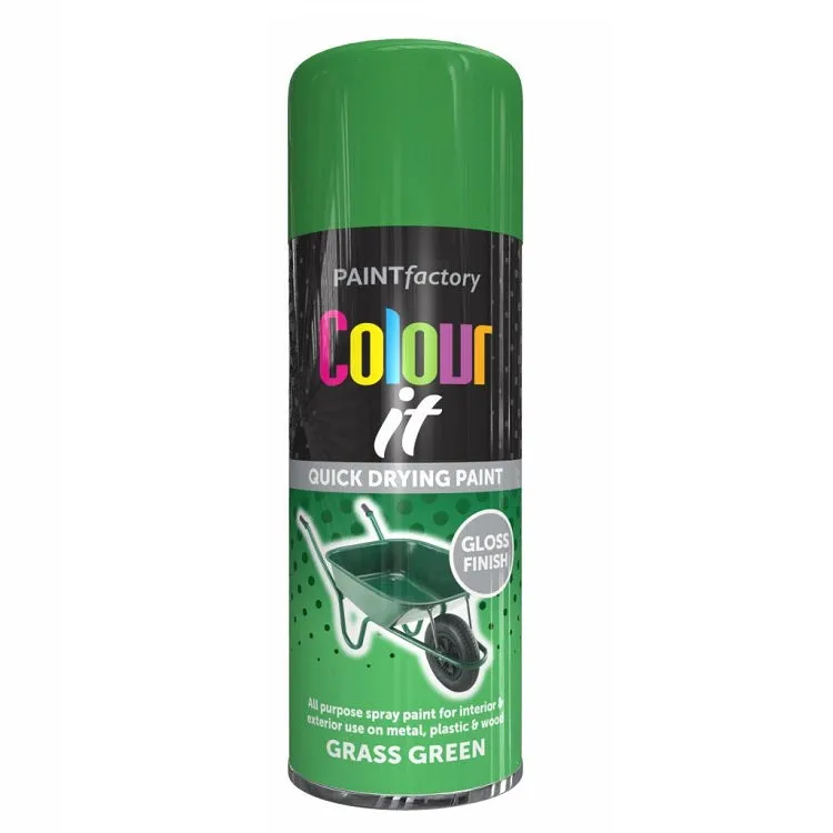 Colour It Grass Green Gloss Spray Paint - 400ml