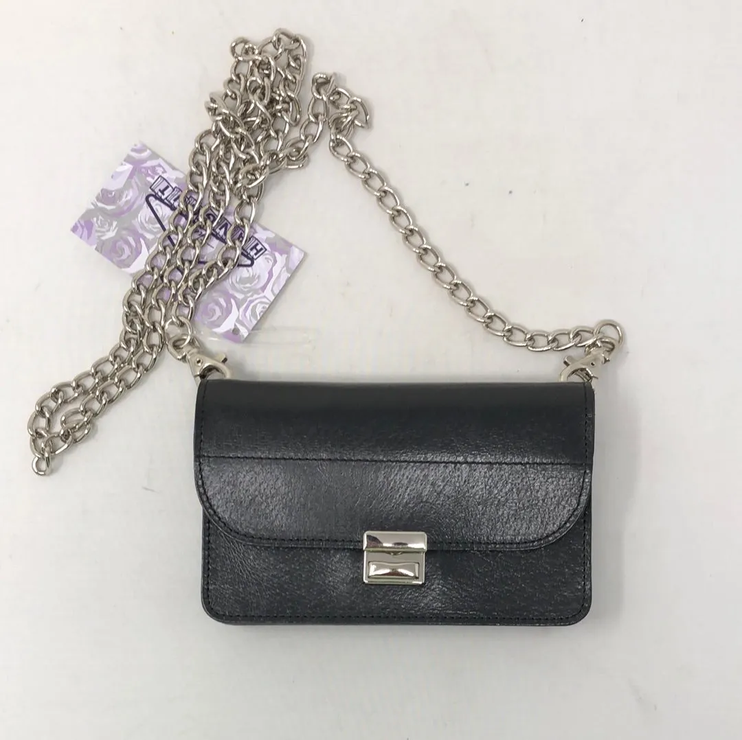 Comme Des Garcons Black Accordian Leather Crossbody Bag