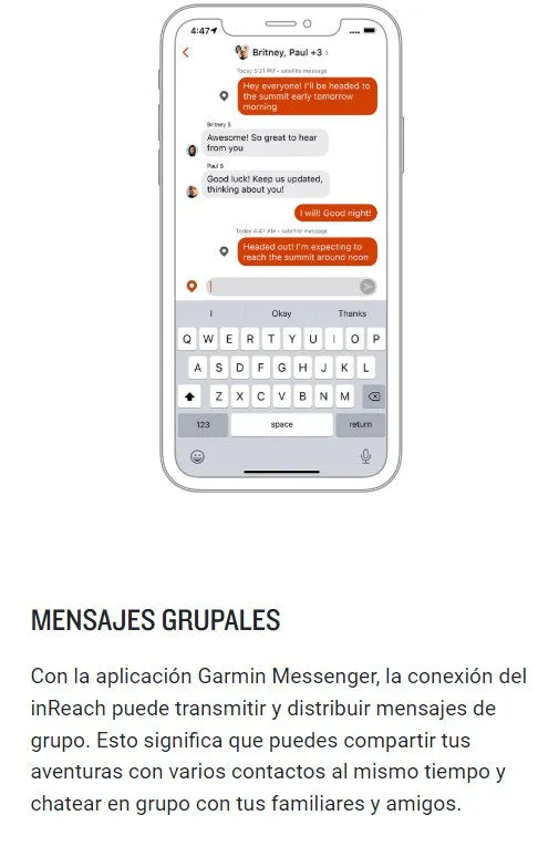 Comunicador Satelital Garmin inReach Messenger GPS