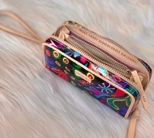 CONSUELA - Wristlet Wallet - Black Swirly