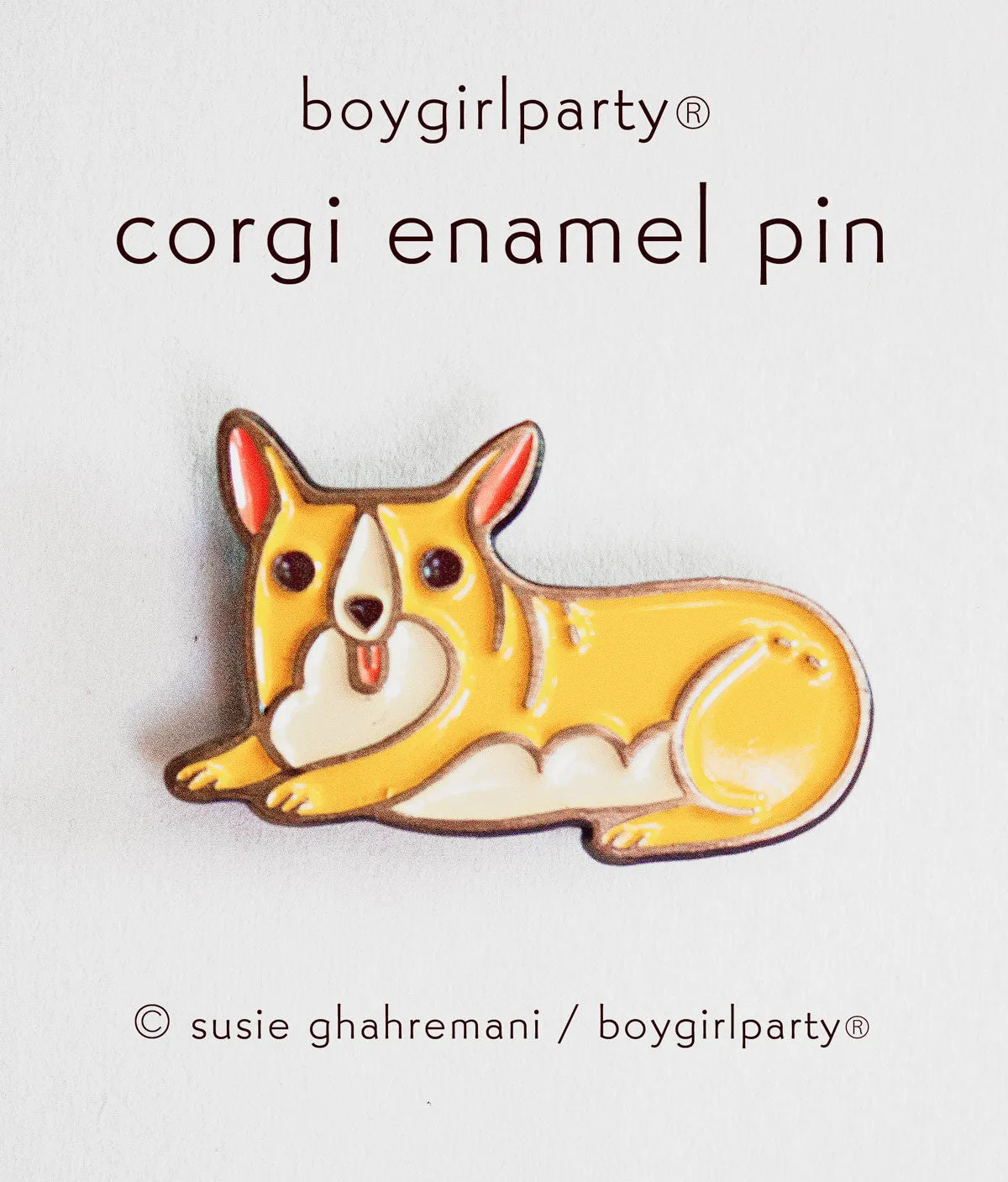 Corgi Dog Enamel Pin by boygirlparty
