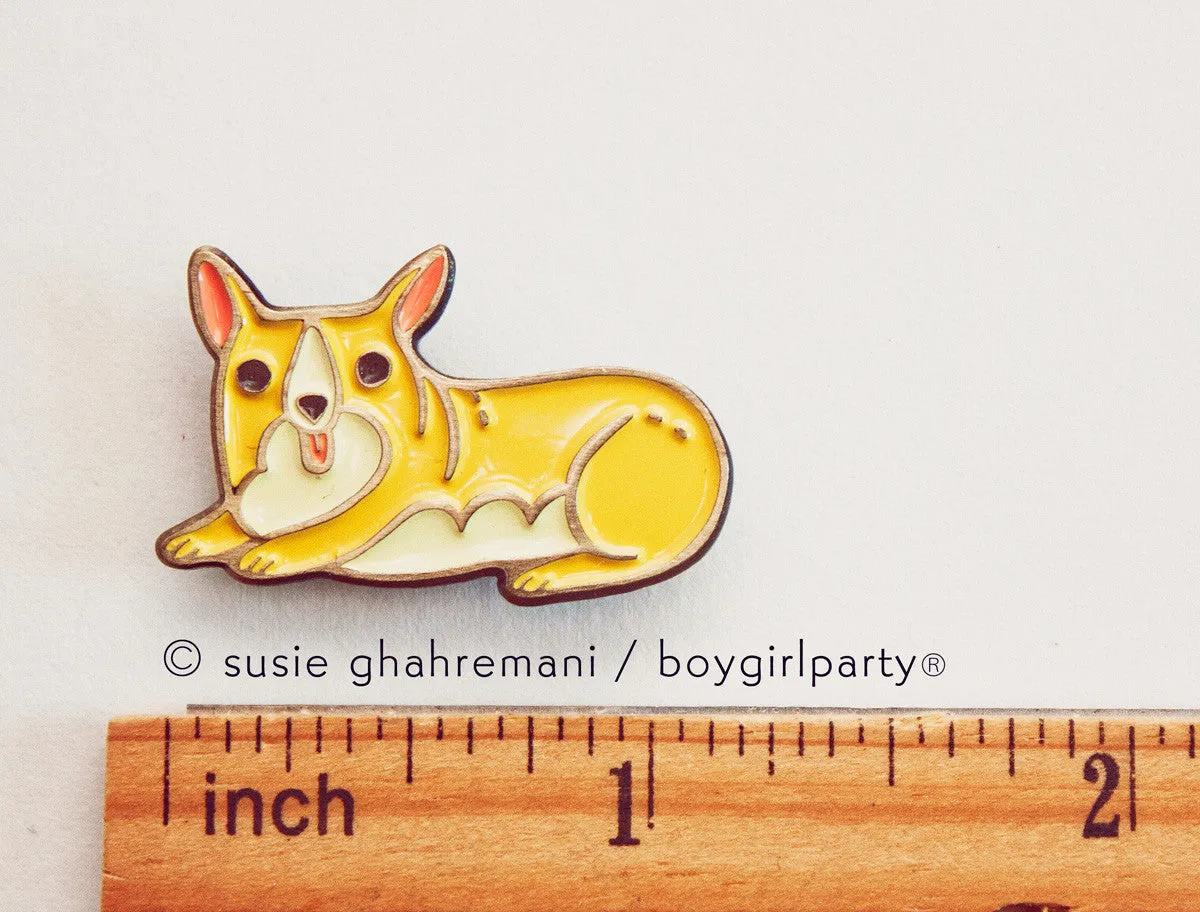 Corgi Dog Enamel Pin by boygirlparty