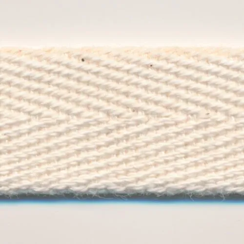 Cotton Herringbone Ribbon #00 Ecru