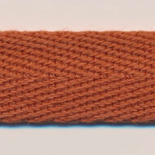Cotton Herringbone Ribbon #21 Pumpkin