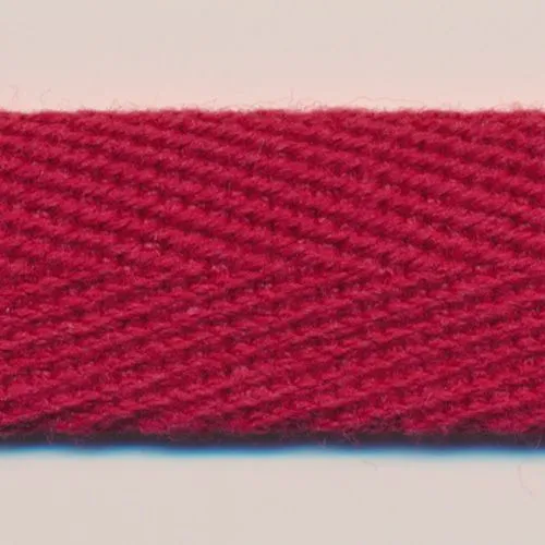 Cotton Herringbone Ribbon #53 Rose Red