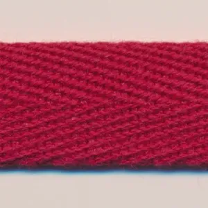 Cotton Herringbone Ribbon #53 Rose Red