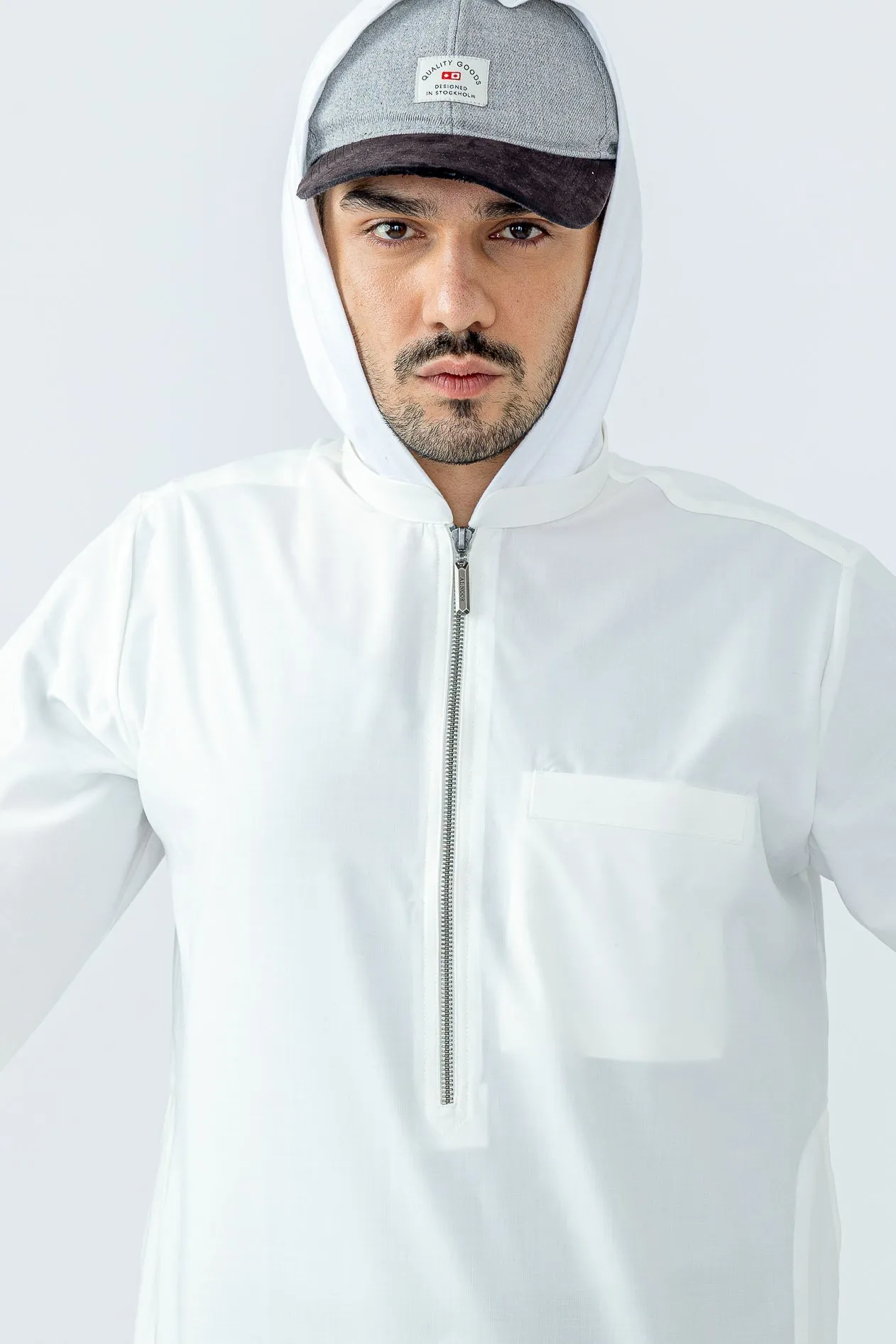 Cream Urban Hooded Jubbah
