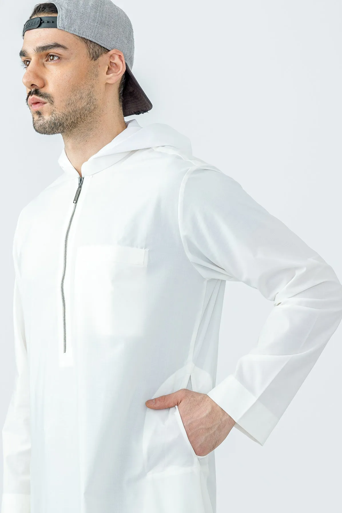 Cream Urban Hooded Jubbah