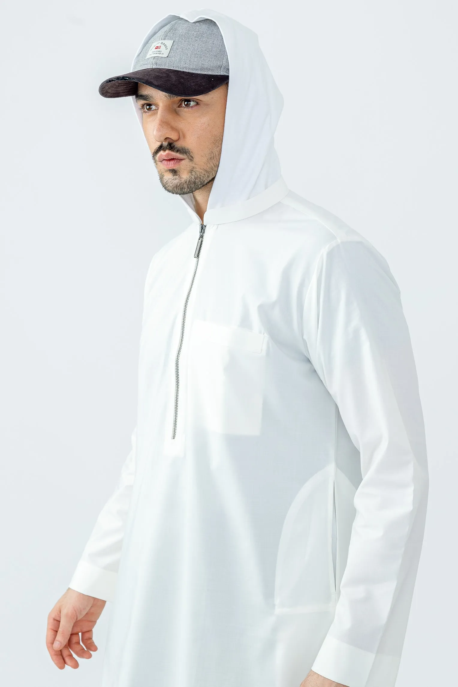 Cream Urban Hooded Jubbah