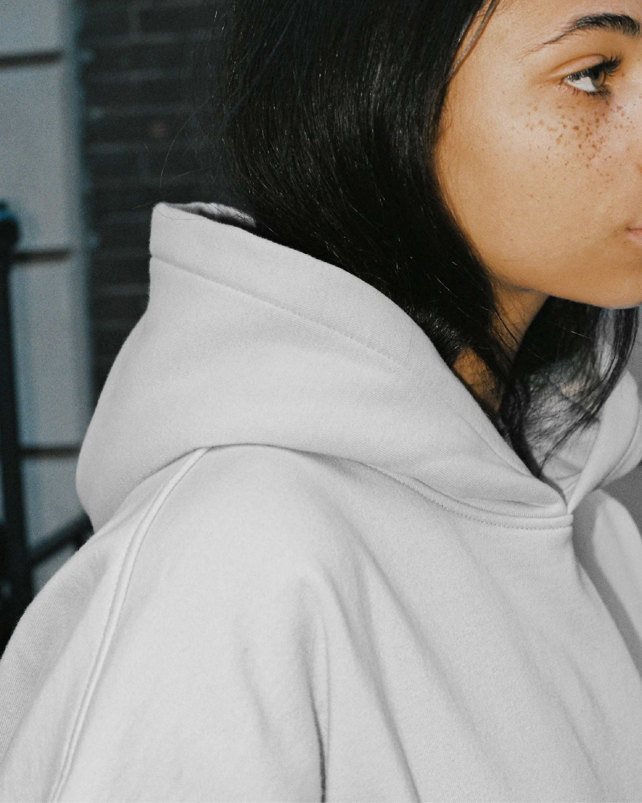 Cropped Hoodie - Stone