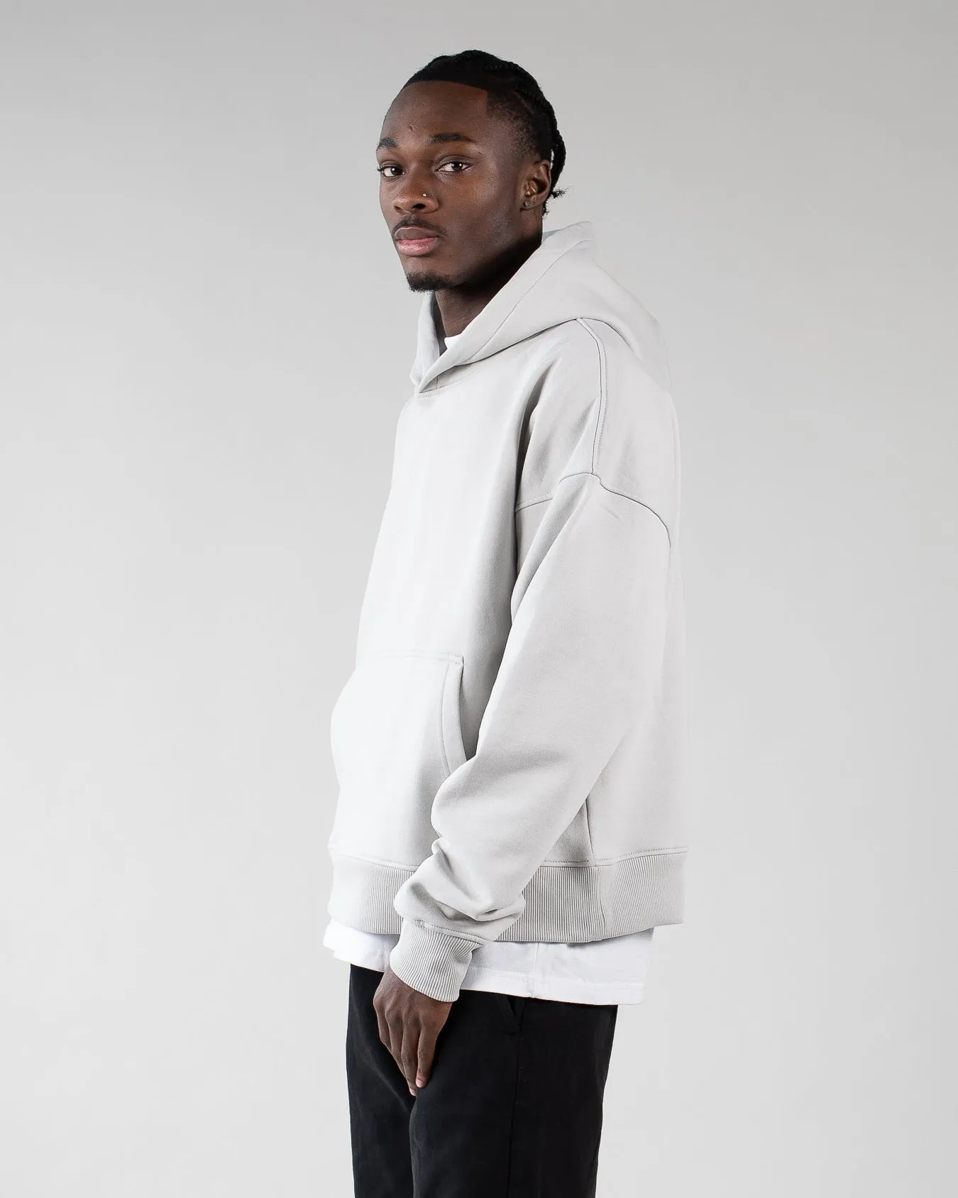 Cropped Hoodie - Stone