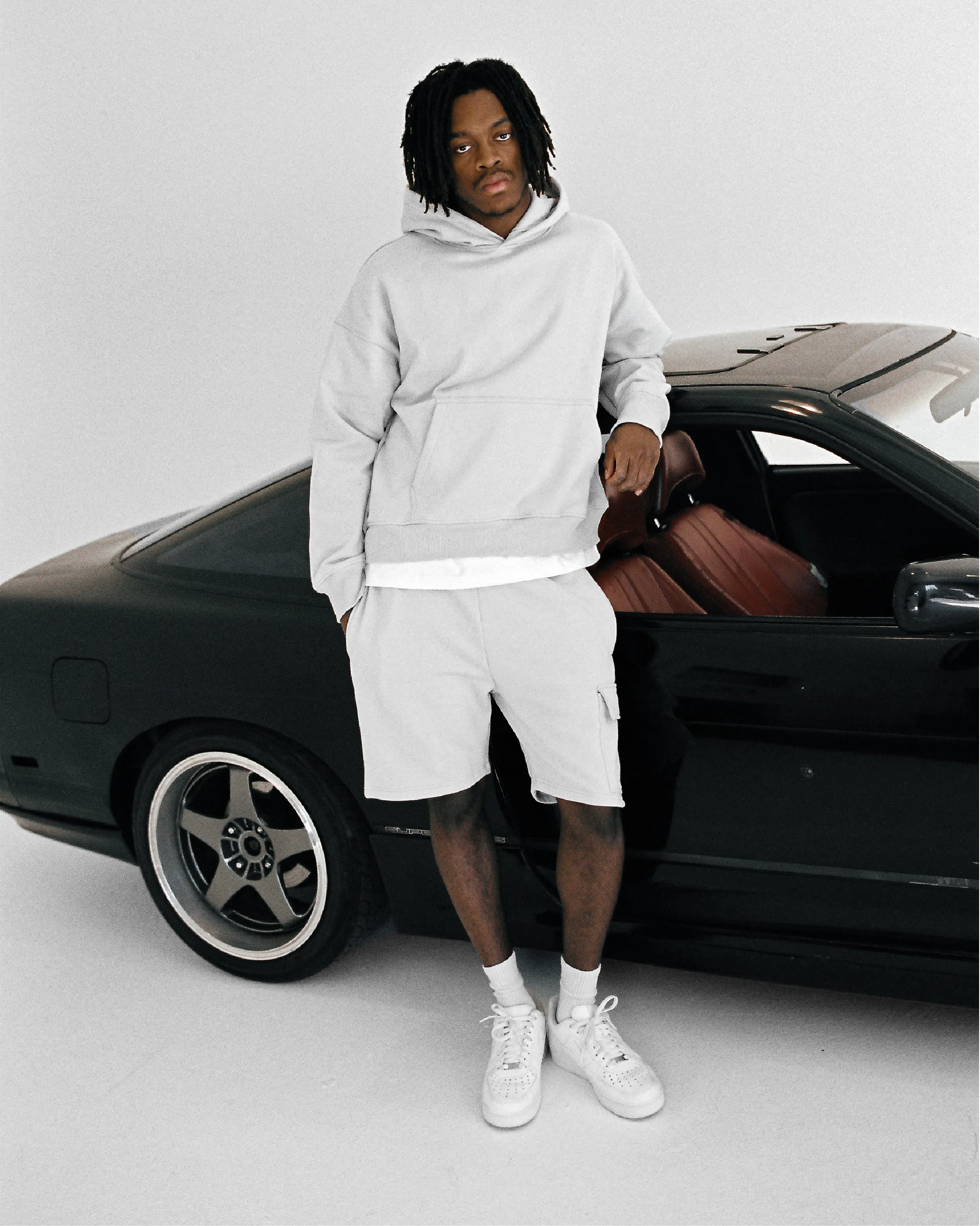 Cropped Hoodie - Stone