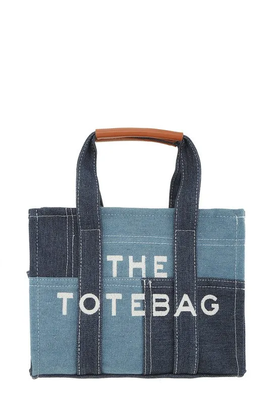 Cross Up- Denim Tote Bag