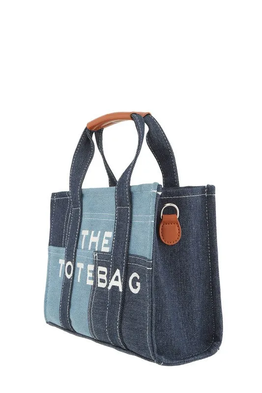 Cross Up- Denim Tote Bag