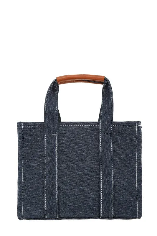 Cross Up- Denim Tote Bag