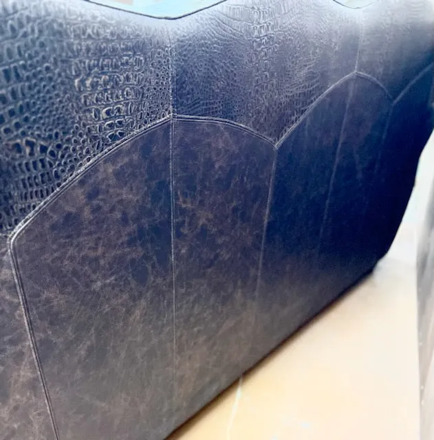 Custom El Dorado Deep-Set Straight Sofa in Fargo TX and Saddle Croc