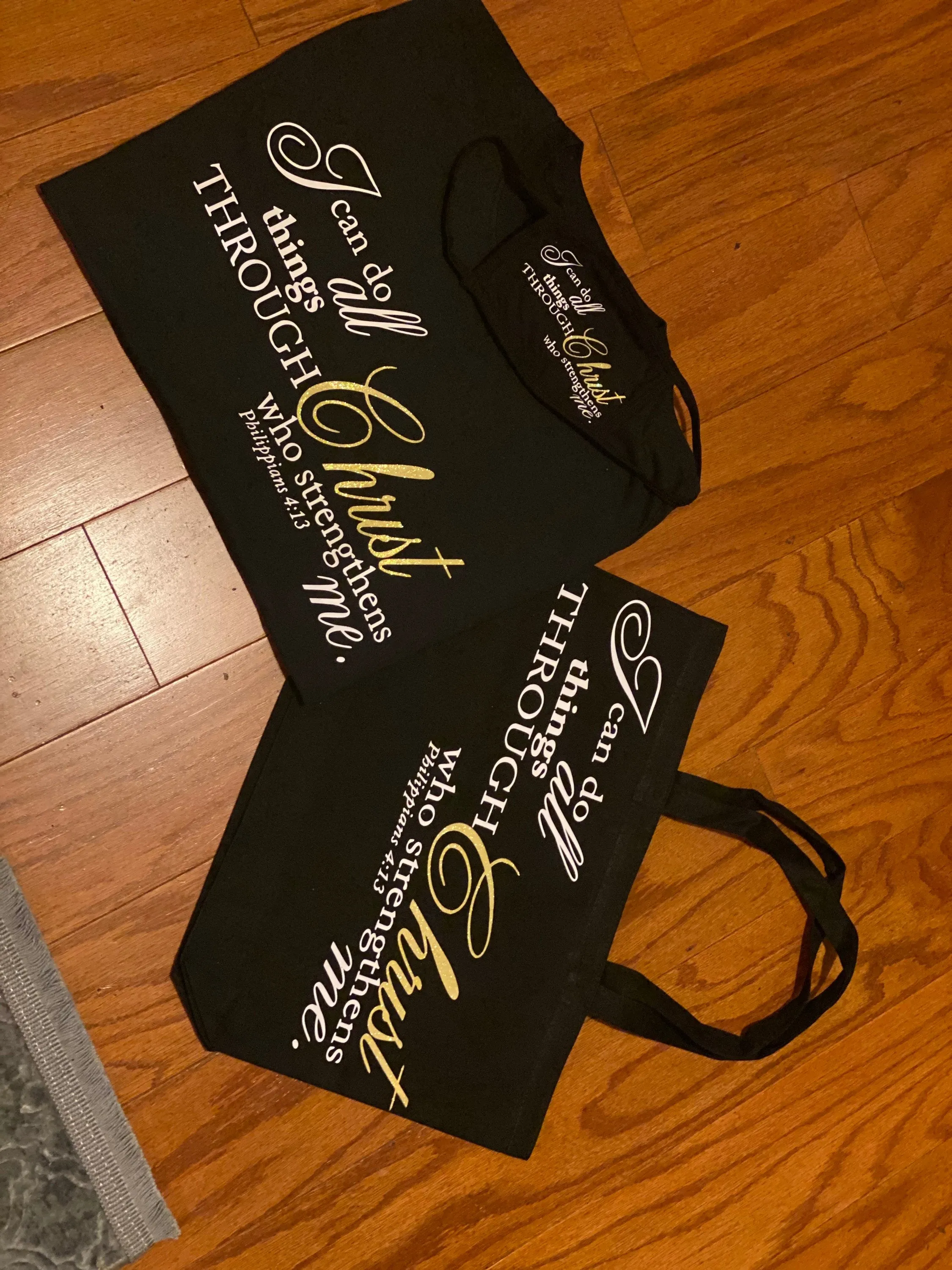 Custom I can do All things through Christ that Strengthens Me matching tote bag, mask, and tshirt