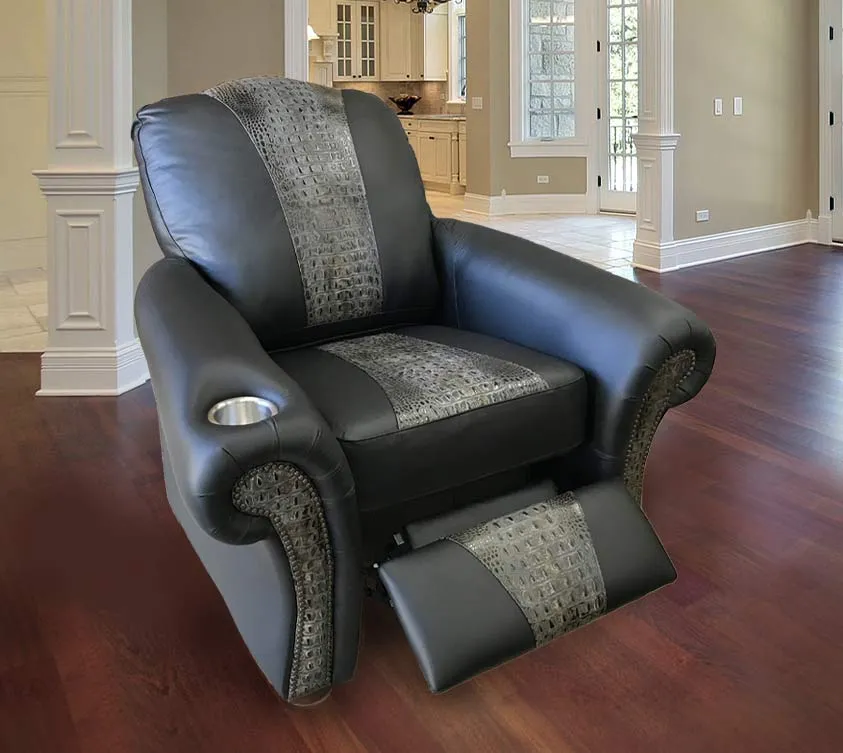 Custom Power Nevada Recliner in Charcoal
