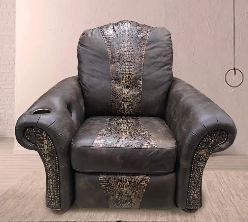 Custom Power Nevada Recliner in Dakota Brown
