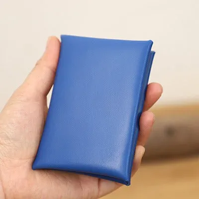 Cute Blue Leather Card Holders Women Coin Wallet Multi Card Wallet For Women