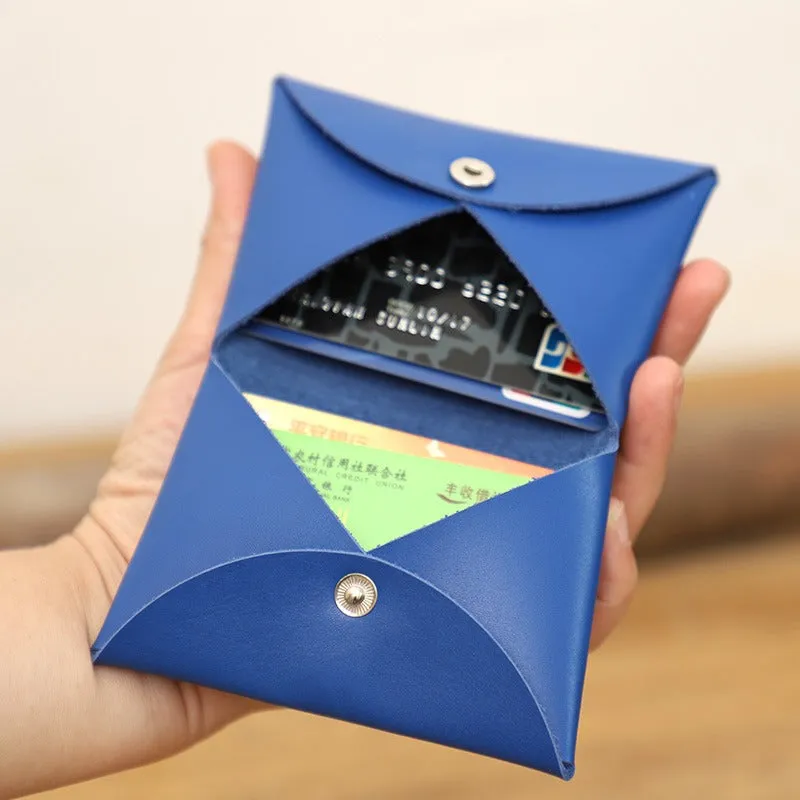 Cute Blue Leather Card Holders Women Coin Wallet Multi Card Wallet For Women