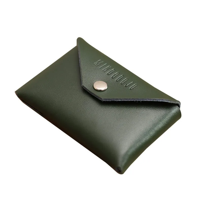 Cute Green Leather Card Holder Women Coin Wallet Multi Card Wallets For Women