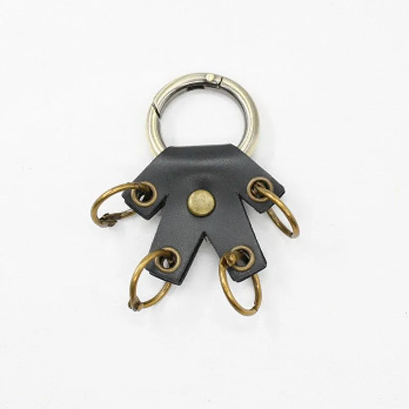 Cute Mini Keyring Keychain Handmade Leather Women Personalized Monogrammed Gift Custom Wallet