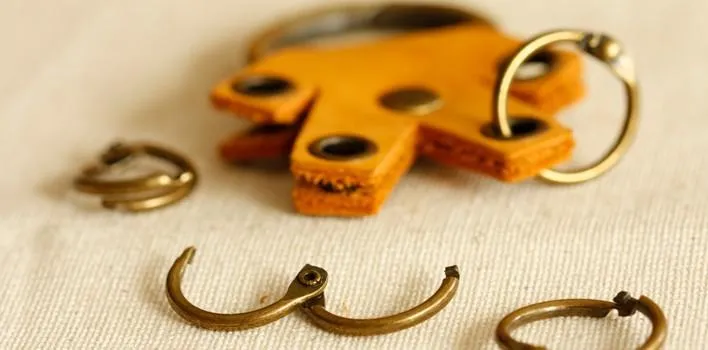 Cute Mini Keyring Keychain Handmade Leather Women Personalized Monogrammed Gift Custom Wallet