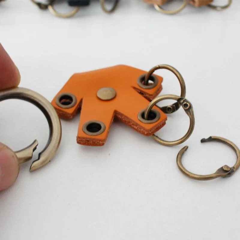 Cute Mini Keyring Keychain Handmade Leather Women Personalized Monogrammed Gift Custom Wallet
