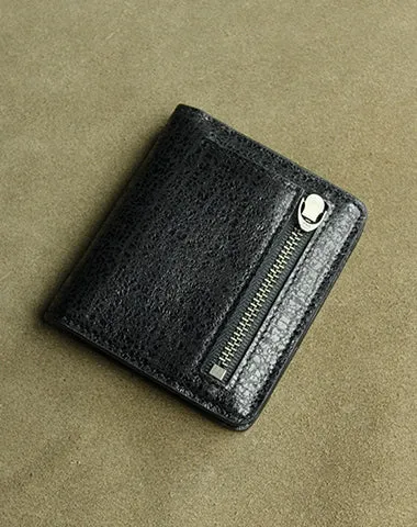 Cute Women Rose Red Leather Small Bifold Wallet Billfold Wallet with Coin Pocket For Women
