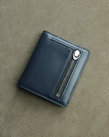 Cute Women Rose Red Leather Small Bifold Wallet Billfold Wallet with Coin Pocket For Women